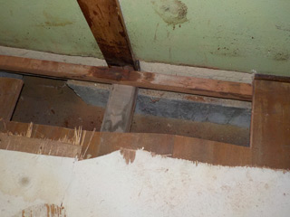床下や柱下部に浸み込んだ体液部分の床材