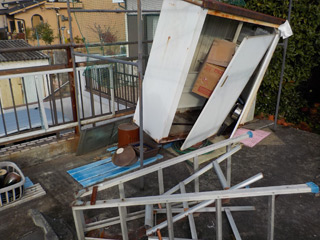 車庫屋上のビフォア