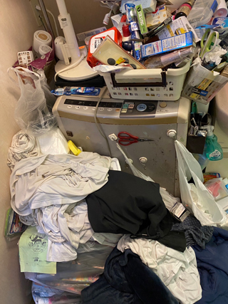 洗濯機前のビフォア