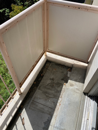 ベランダのアフター