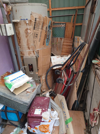 ボイラー前のビフォア