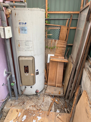 ボイラー前のアフター