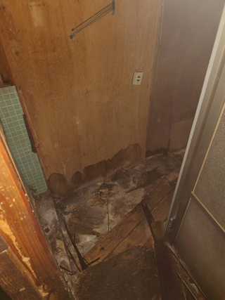 借家１洗濯機置き場のアフター