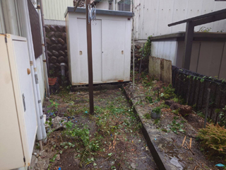 外の物置のアフター