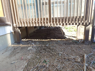 テラス下のアフター