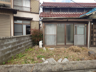 庭の正面のアフター