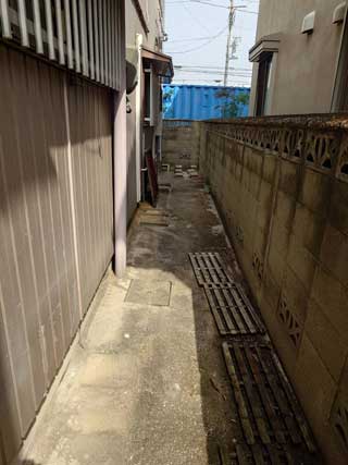 家の横のアフター