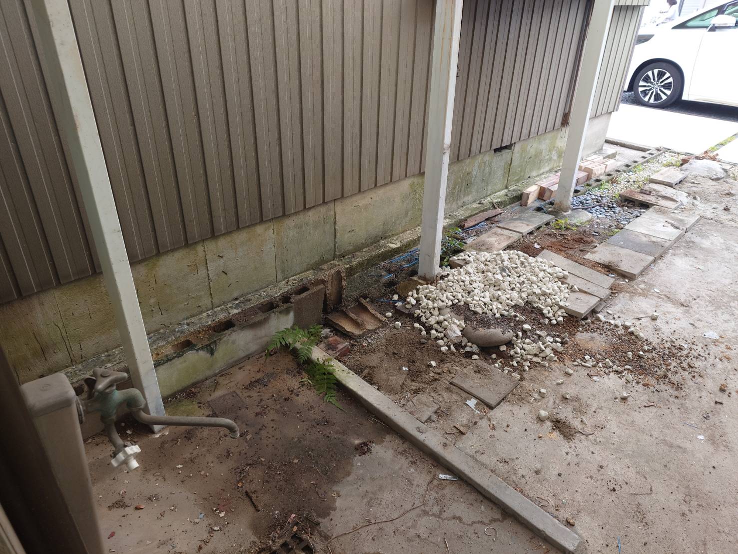 軒下のビフォアアフター