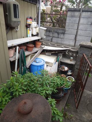 門扉中側左手のビフォアアフター