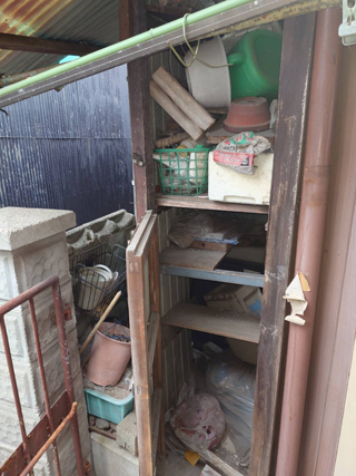 門扉中側右手のビフォアアフター