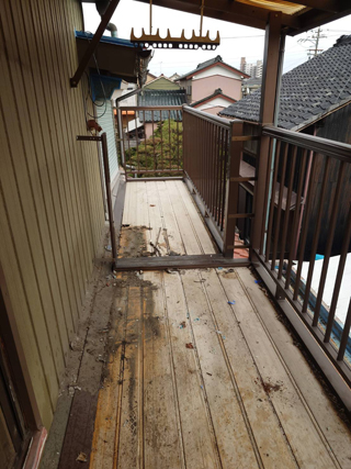 ベランダのビフォアアフター