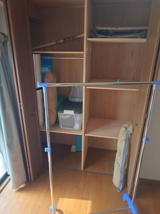 部屋2クローゼットのビフォアアフター