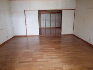 縁側から部屋1のビフォアアフター