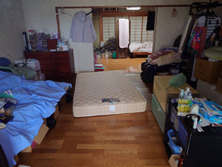 縁側から部屋1のビフォアアフター