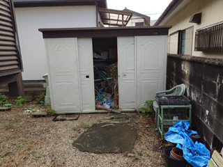 屋外倉庫のビフォアアフター