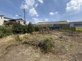 土地正面のビフォアアフター