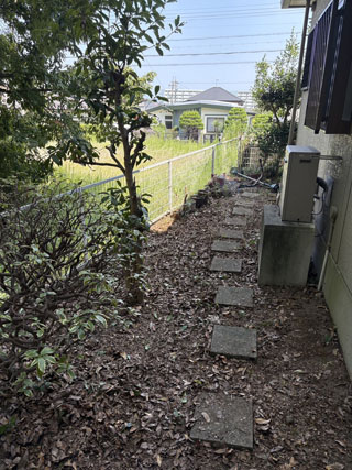 家西側のビフォアアフター